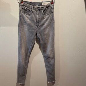 Rag & Bone Jane Super High-Rise Skinny Women's Gray Wash Cotton Blend Jeans